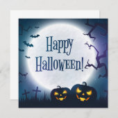 ハロウィーンの挨拶 招待状 (正面/裏面)