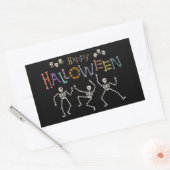 ハロウィーンの挨拶 長方形シール (封筒)
