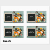 ハロウィーンの挨拶 長方形シール (シート)