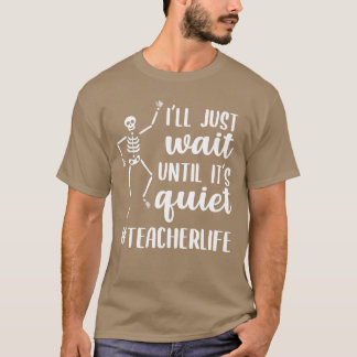 ハロウィーンの教師のシャツは、そのクまで待っている Tシャツ