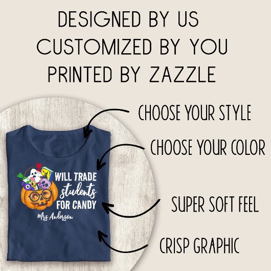ハロウィーンの教師のシャツ:キャンディのための留学生 Tシャツ