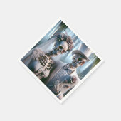 ハロウィーンの新郎新婦 スタンダードカクテルナプキン (角)