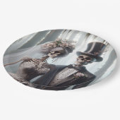 ハロウィーンの新郎新婦 ペーパープレート (アングル)