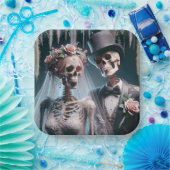 ハロウィーンの新郎新婦 ペーパープレート (パーティー)