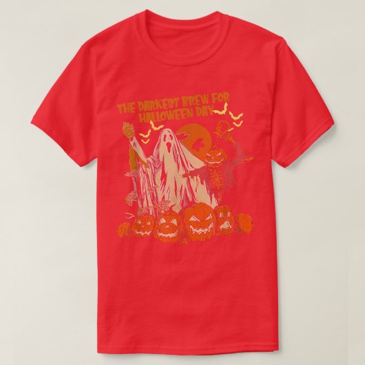 ハロウィーンの日のための最も暗い醸造幽霊ハロウィーン Tシャツ (デザイン正面)