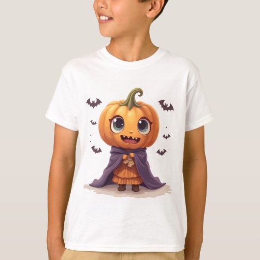 ハロウィーンの日キャラクターTシャツ（編集） Tシャツ (正面)