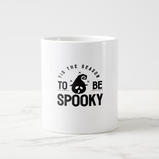 ハロウィーンの日不気味が来る ジャンボコーヒーマグカップ (正面)