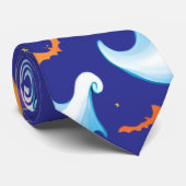 ハロウィーンの明るいカボチャと不気味なクモ ネクタイ (ロール)