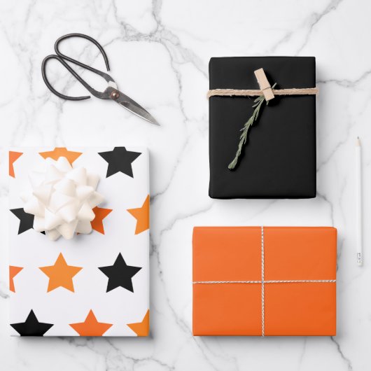 ハロウィーンの星 ラッピングペーパーシート (正面)