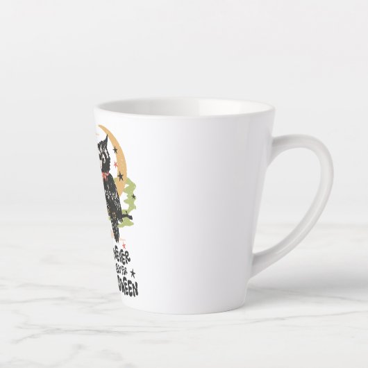 ハロウィーンの時間が早すぎることはない カフェラテマグ (右)