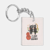 ハロウィーンの時間が早すぎることはない キーホルダー (正面左)