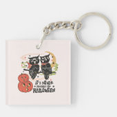 ハロウィーンの時間が早すぎることはない キーホルダー (裏面)