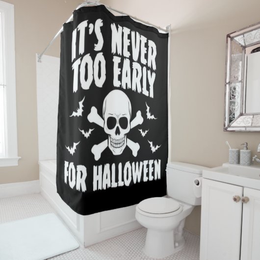 ハロウィーンの時間が早すぎることはない シャワーカーテン (インサイチュ)