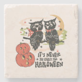 ハロウィーンの時間が早すぎることはない ストーンコースター (正面)