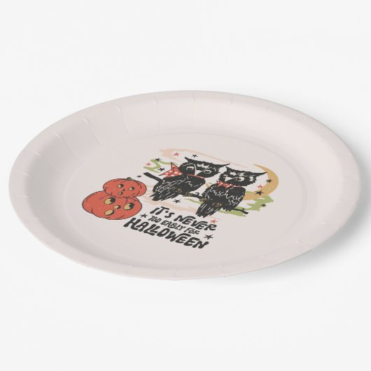 ハロウィーンの時間が早すぎることはない ペーパープレート (アングル)