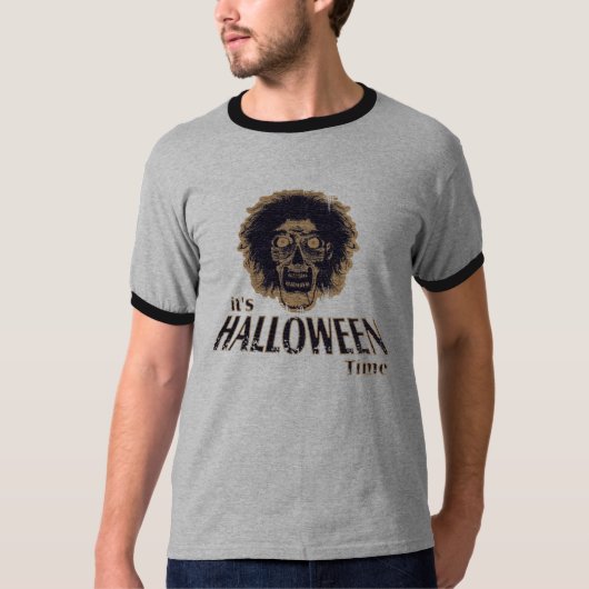 ハロウィーンの時間だ動揺して- Look Tシャツ (正面)