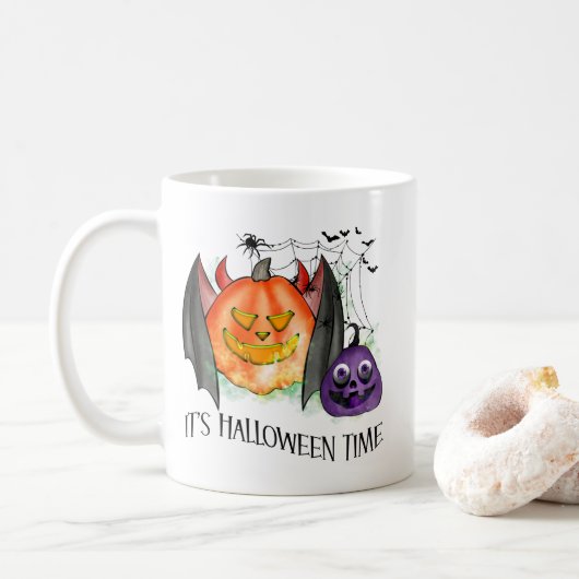 ハロウィーンの時間だ コーヒーマグカップ (ドーナツ)