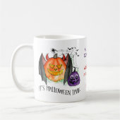 ハロウィーンの時間カスタムのコーヒーマグ コーヒーマグカップ (左)