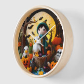 ハロウィーンの時間 壁時計 (傾斜)