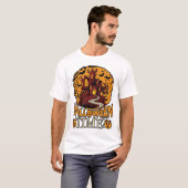 ハロウィーンの時間 幽霊の館 満月 カボチャ Tシャツ (正面フル)