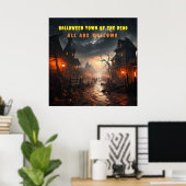 ハロウィーンの暗く怖い死人の町 ポスター (ホームオフィス)