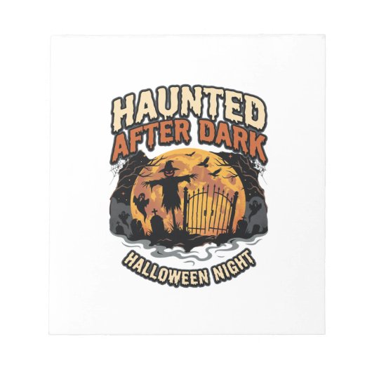 ハロウィーンの暗闇のホラー ノートパッド (正面)