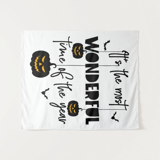 ハロウィーンの最も素晴らしい時期だ タペストリー (正面(横))