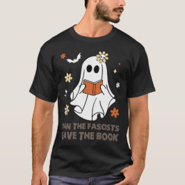 ハロウィーンの本のbooのファシストを禁止する tシャツ