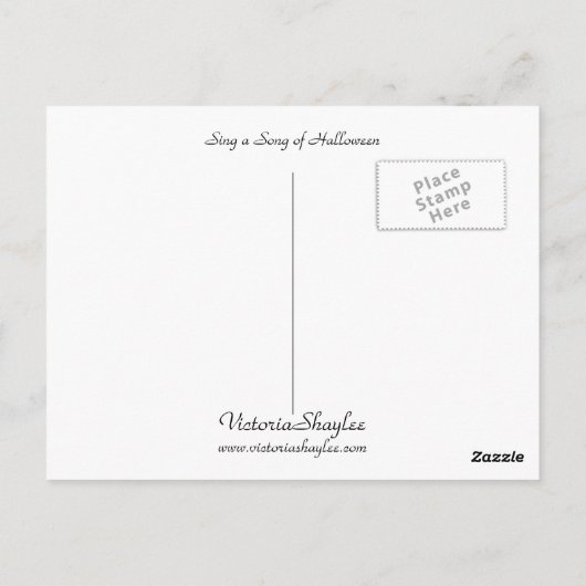 ハロウィーンの歌を歌う ポストカード (裏面)