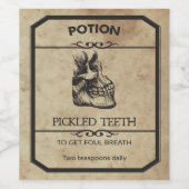 ハロウィーンの歯薬漬けワインラベル ワインラベル (シングルラベル)