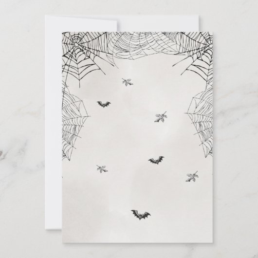 ハロウィーンの死から私の20代誕生日 招待状 (裏面)