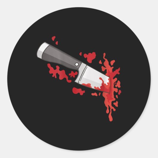 ハロウィーンの殺人の衣装ナイフのナイフ ラウンドシール (正面)