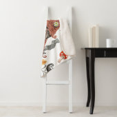 ハロウィーンの水の色幽霊のよく出る：家のパターン。 シェルパブランケット (インサイチュ)