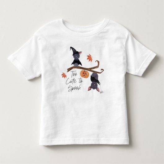 ハロウィーンの水彩こうもり トドラーTシャツ (正面)