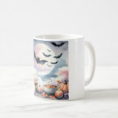 ハロウィーンの水彩画 コーヒーマグカップ (正面右)