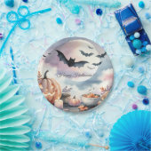 ハロウィーンの水彩画 ペーパープレート (パーティー)