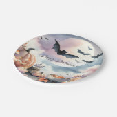 ハロウィーンの水彩画 ペーパープレート (アングル)