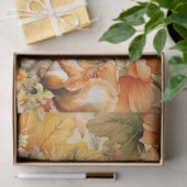 ハロウィーンの水彩葉とかかしのデコページ 薄葉紙 (ギフト)