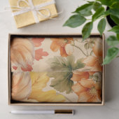 ハロウィーンの水彩葉とかかしのデコページ 薄葉紙 (ギフト)