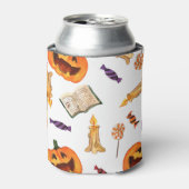 ハロウィーンの水彩:季節柄 缶クーラー (缶正面)