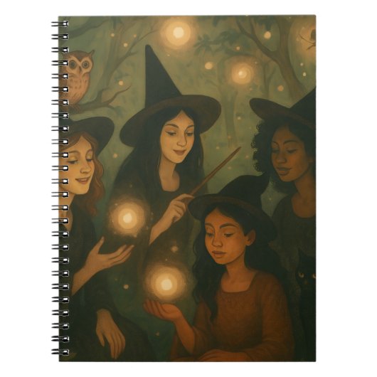 ハロウィーンの油絵と魔女の森 ノートブック (正面)
