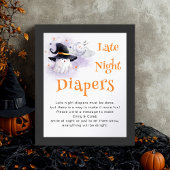 ハロウィーンの深夜おむつ赤ちゃんシャワーゲーム ポスター