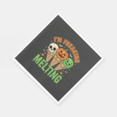 ハロウィーンの溶けるアイス スタンダードランチョンナプキン (角)