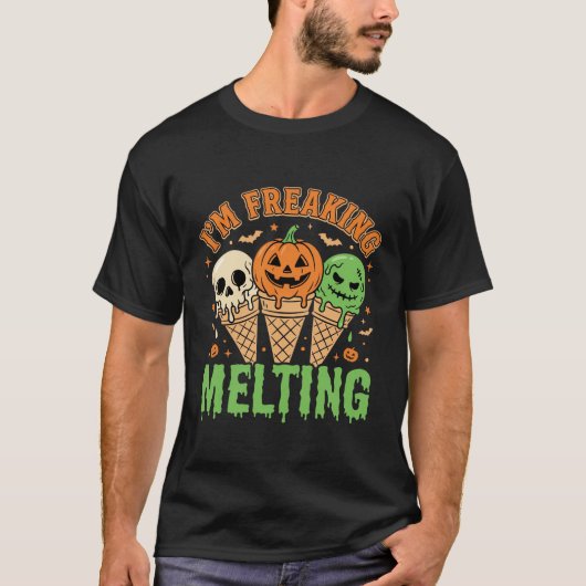 ハロウィーンの溶けるアイス Tシャツ (正面)