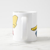 ハロウィーンの煙を吐くドクロのバンダナ漫画 ジャンボコーヒーマグカップ (裏面)