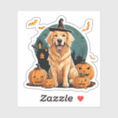 ハロウィーンの犬おもしろい シール (シート)
