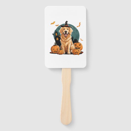 ハロウィーンの犬おもしろい ハンドファン (正面)