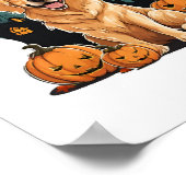 ハロウィーンの犬おもしろい ポスター (角)
