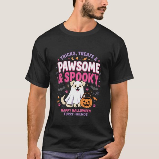 ハロウィーンの犬のブー仲間 (2) Tシャツ (正面)