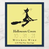 ハロウィーンの猫 ワインラベル (シングルラベル)